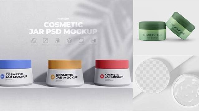 7208+ Opened Glossy Plastic Cosmetic Jar PSD Mockup Custom Mockup Graphic Design