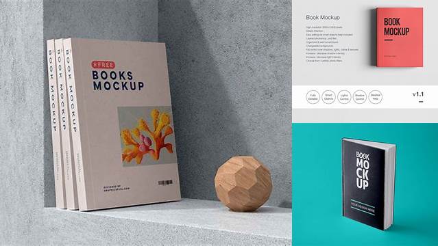 7218+ Psd Book Mockup Smart Object PSD Template