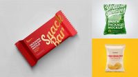 722+ Box with 15 Snack Packs PSD Mockup Free PSD