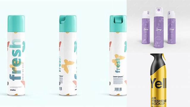 7222+ Air Freshener Bottle PSD Mockup Free Premium Photoshop Template Download