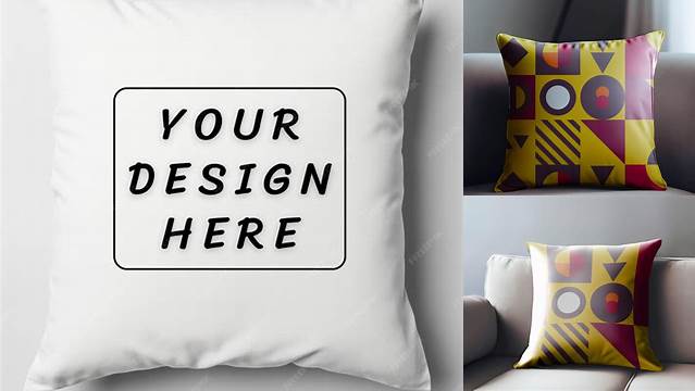 7222+ Round Leather Pillow PSD Mockup Custom Mockup PSD for Free