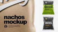 7224+ Frosted Plastic Bag With Nachos PSD Mockup Premium Quality PSD Freebie