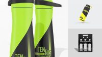 7229+ 6 Sport Bottles Carrier PSD Mockup Front View Exclusive Editable PSD File