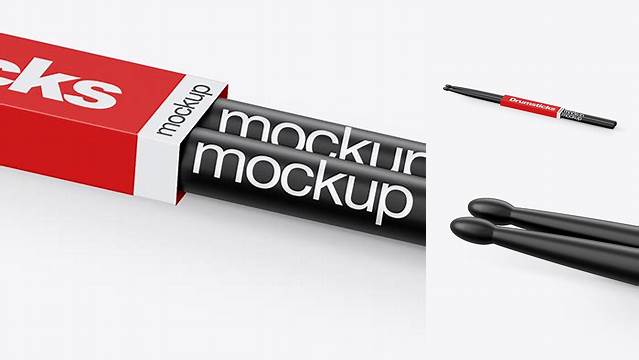 7237+ Matte Drumsticks in Paper Holder PSD Mockup Exclusive Free PSD Mockups