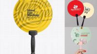 7237+ Plastic Hand Fan Mockup For Free Download