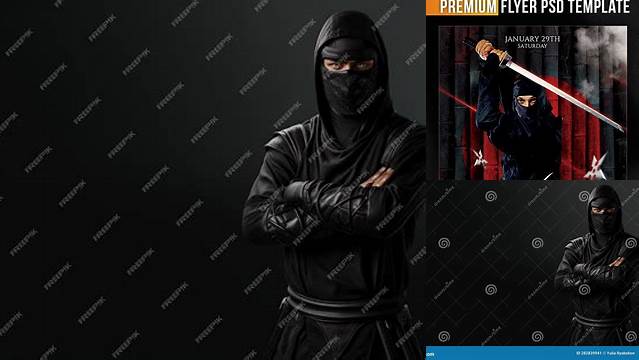 7238+ Ninja Mockup Free PSD