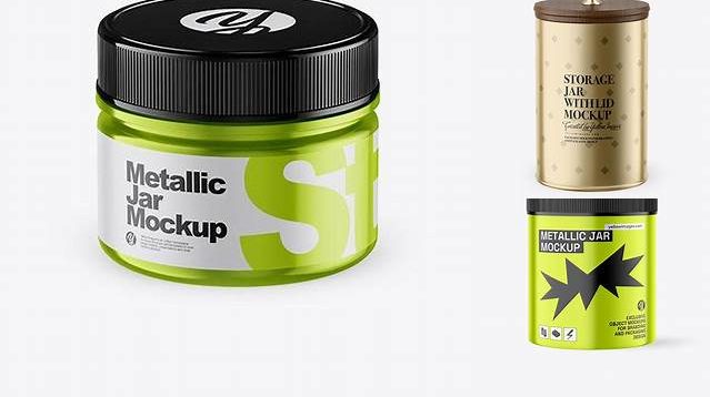 7240+ Metallic Storage Jar PSD Mockup PSD Download