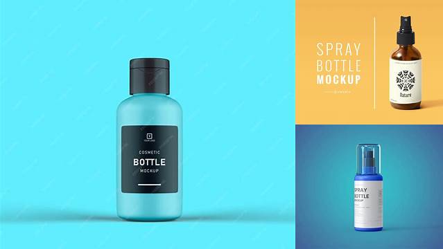 7241+ 60ml Spray Bottle PSD Mockup Custom PSD Mockup Template