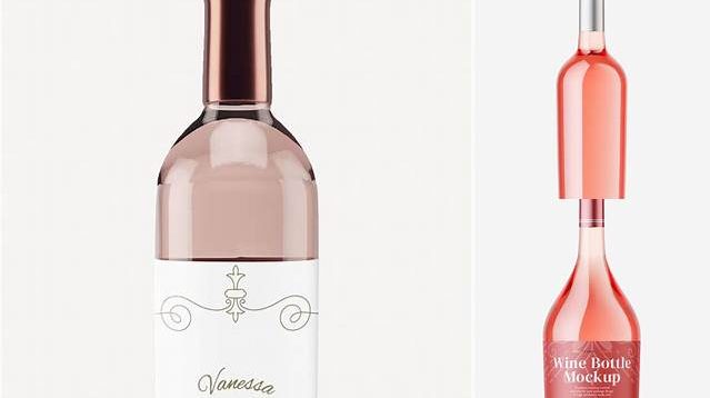 7241+ Rose Wine Bottle Mockup Free Free PSD