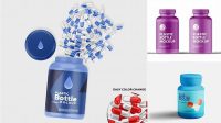 7243+ Matte Metallic Pill Bottle PSD Mockup Premium Free Graphic Resource