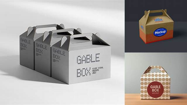 7244+ Gable Box Mockup Exclusive PSD Design Freebie