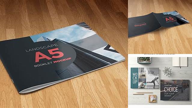 7249+ A5 Landscape Booklet Mockup For Free Download