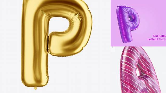 7251+ Letter P Foil Balloon PSD Mockup Free Download Design Mockup