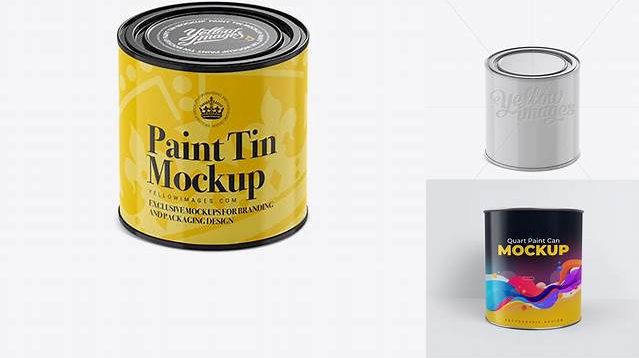 7253+ 0.75L Paint Tin PSD Mockup Download Now Free PSD Template