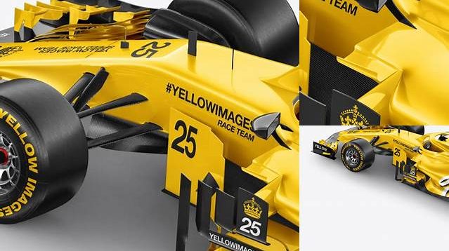 7267+ Formula-1 2018 PSD Mockup Halfside Back view Advanced Photoshop Design Free