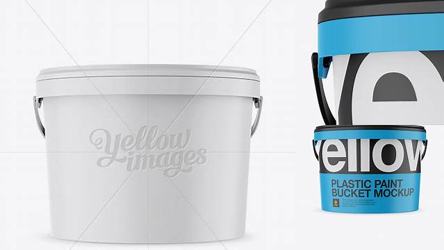 7269+ Matte Protein Bucket PSD Mockup Front View Modern Design PSD Resource Free Download