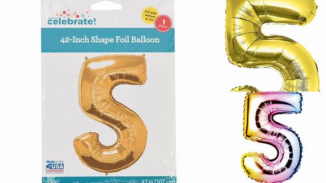 7273+ Number 5 Foil Balloon Easy Editable