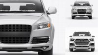 7276+ Audi Q7 PSD Mockup Front View Fully Customizable Mockup PSD Free