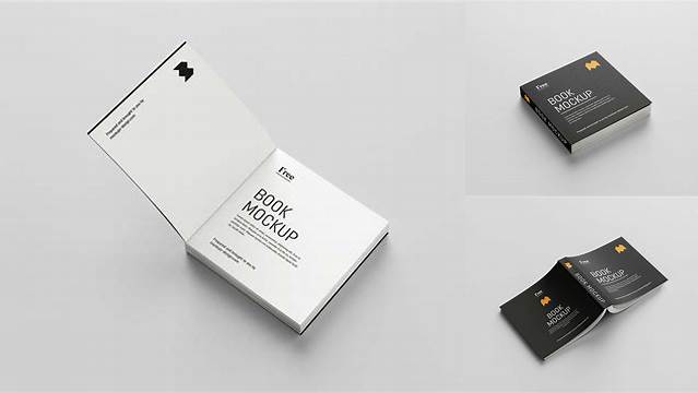 728+ Square Book Mockup Free PSD Download