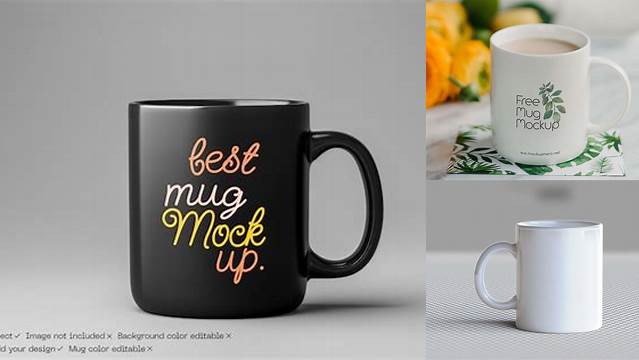 7285+ Textured Mug PSD Mockup Front View Versatile and Elegant PSD File