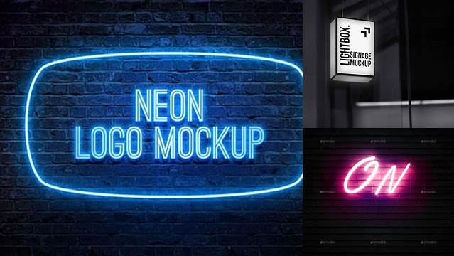 729+ Neon Box Mockup Psd Free Editable Photoshop File