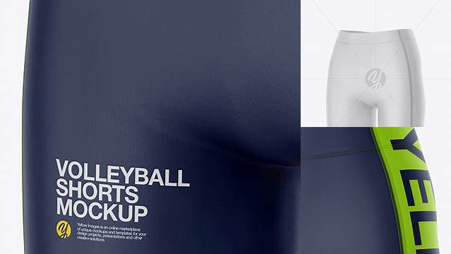 729+ Women's Volleyball Shorts PSD Mockup Front Half Side View Creative and Modern PSD Freebie