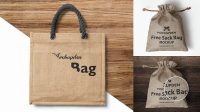 7290+ Jute Bag Mockup Free Download PSD Download