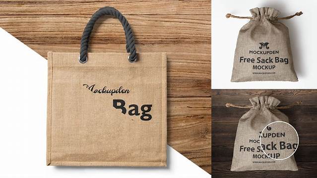 7290+ Jute Bag Mockup Free Download PSD Download