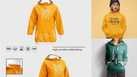 7291+ Women's Hoodie PSD Mockup Front View Download Professional PSD