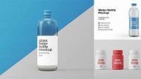 7292+ 250 ml Matte Plastic Bottle PSD Mockup Download Free Editable PSD Template