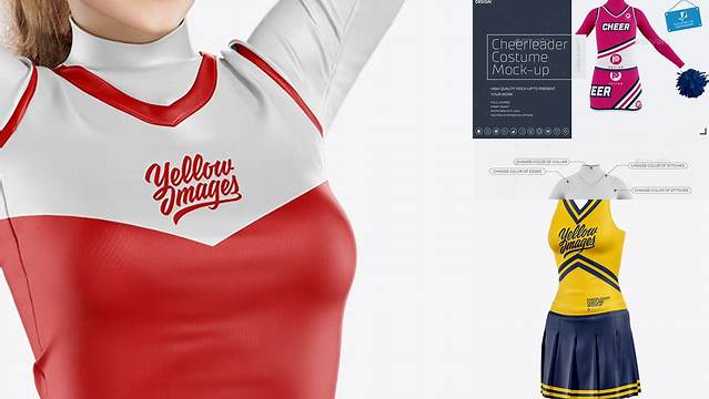 7293+ Cheerleader Top PSD Mockup Side View PSD for Creative Projects