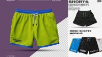 7295+ Mesh Short Mock Up Smart Object PSD