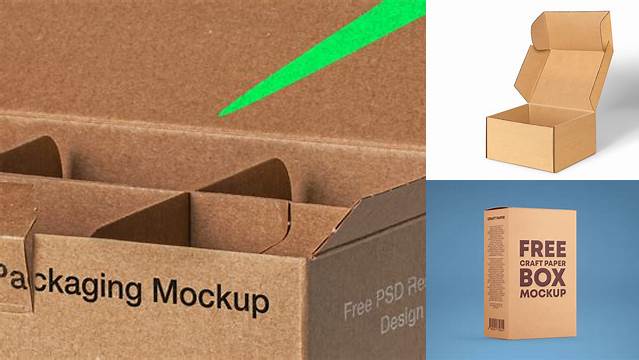 7296+ Matte Kraft Box PSD Mockup Half Side View PSD Free Download