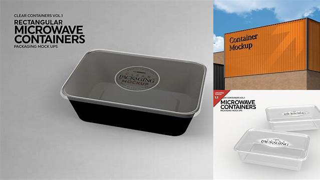 7296+ Microwave Container Mockup Free High Resolution