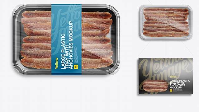 730+ Large Vacuum Tray with Premium Anchovies Mock-Up Customizable PSD Templates