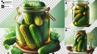 7303+ Pickled Cucumbers Jar PSD Mockup Fully Layered PSD Freebie