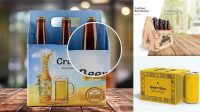 7305+ Beer Box Mockup Free Include TIFF