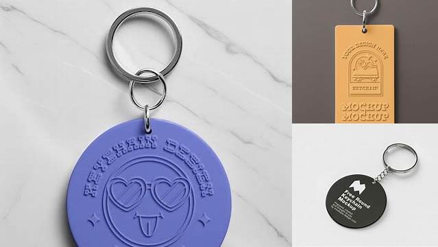 7309+ Rubber Keychain Mockup High Resolution