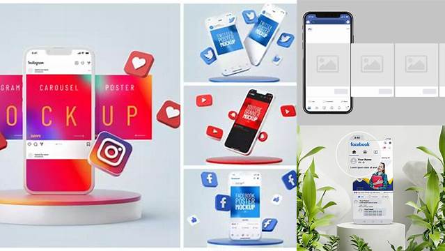 7314+ Facebook Carousel Ad Mockup Psd Free Editable PSD File