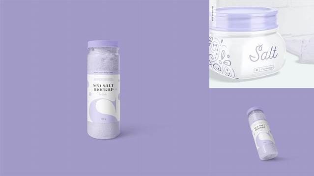 7316+ Salt Flakes Jar PSD Mockup Layered PSD for Easy Editing