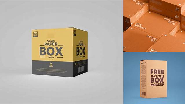 7317+ Three Paper Boxes PSD Mockup Editable Graphic Free PSD