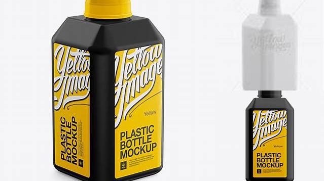 7318+ 2000ml Plastic Bottle PSD Mockup Halfside View Premium Mockup Freebie