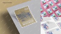 7318+ Postage Stamp Mockup Customizable PSD