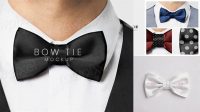 7319+ Silk Bow Tie PSD Mockup Advanced Editable PSD