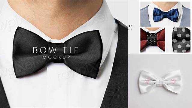 7319+ Silk Bow Tie PSD Mockup Advanced Editable PSD