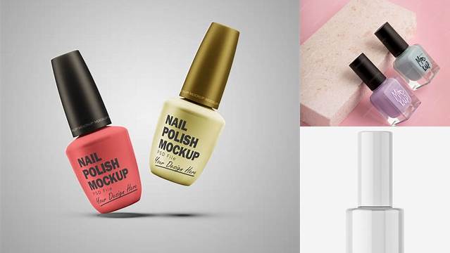 7320+ Nail Polish Bottle PSD Mockup High-End Photoshop Mockup