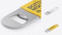 7321+ Metallic Bottle Opener with Grip Mcokup Half Side View Creative Design PSD Free Download