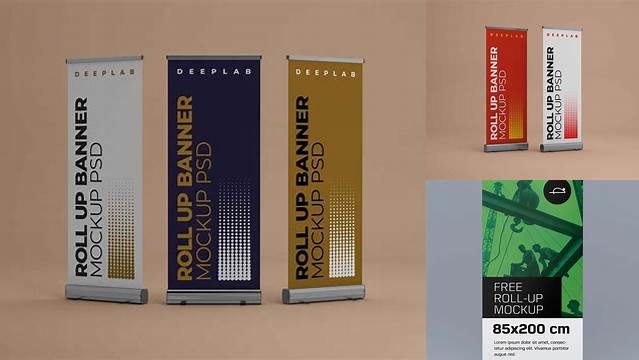 7323+ Roll Up Banner Mockup Free Download PSD Download