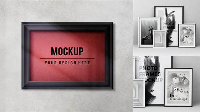 7325+ Photo Frame PSD Mockup Half Side View High-End Professional PSD Resources