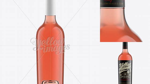 733+ 75cl Aleka Flint Glass Bottle with Rose Wine PSD Mockup Elegant and Versatile PSD Resource